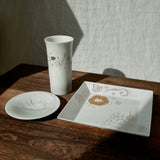 Kamigata Ryugi: Haiku Series Plate Set, Gold - yumenet.live