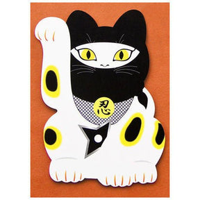Muromachi Printing: Manekineko Ninja Cat Postcard - yumenet.live