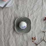 Oda Pottery: Wagashi Plate Gray (10.5 cm) - yumenet.live