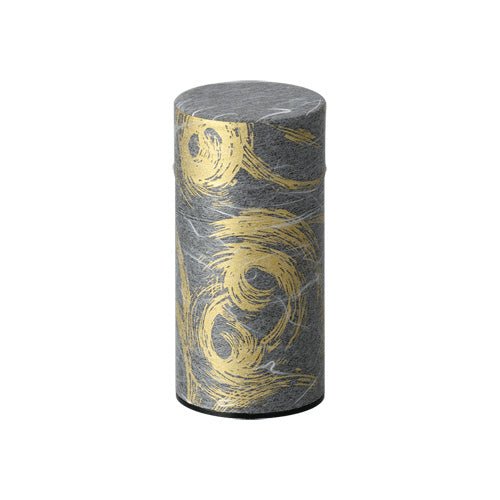 Okumura Seikan: Tea Can, Washi Paper - Nankyo Black Gold 南郷 黒金・茶銀・黒銀 - yumenet.live