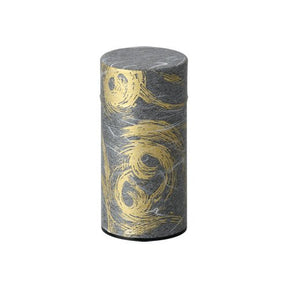 Okumura Seikan: Tea Can, Washi Paper - Nankyo Black Gold 南郷 黒金・茶銀・黒銀 - yumenet.live
