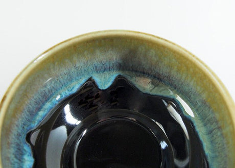 Saikai Ceramics: Hakuwan - Jatenmoku, Porcelain Matcha Bowl with Gift Box - yumenet.live