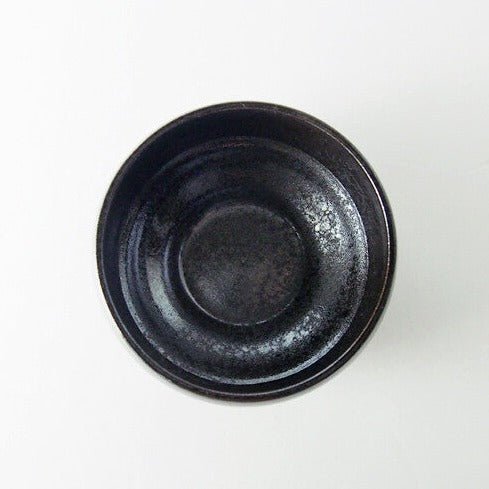 Saikai Ceramics: Hakuwan - Wabikuro, Black Porcelain Matcha Bowl with Gift Box - yumenet.live