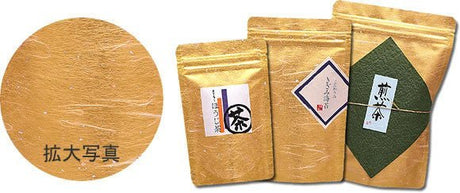 Seiwa: Resealable stand bag (gold Japanese washi paper, 6 sizes) - yumenet.live