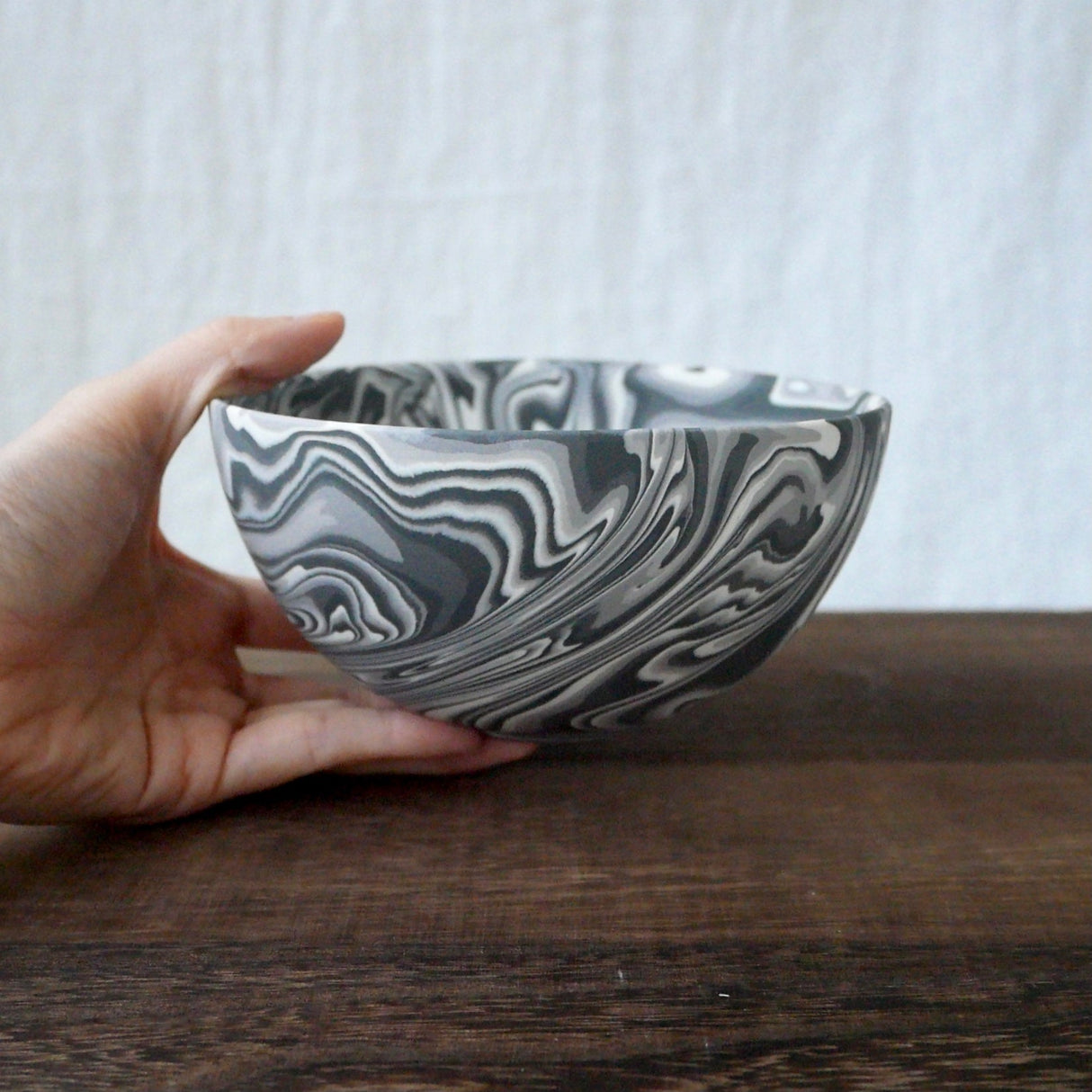 Shinro Yamamoto: Marble Porcelain Matcha Bowl 650 - yumenet.live