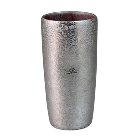 Touetsugama Aritayaki Dimple Rock Tumbler - Ibushi Silver - Purple いぶし銀内紫素　えくぼロックビアカップ - yumenet.live
