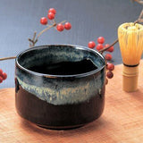 Yamaki Ikai M1412: Black Minoyaki Tenmoku Matcha Tea Bowl - yumenet.live