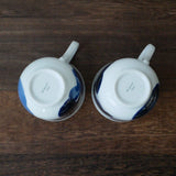 Yamani - Miyama Tableware: Blue Ink White Paired Mugs - yumenet.live