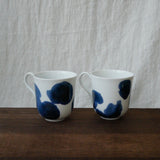 Yamani - Miyama Tableware: Blue Ink White Paired Mugs - yumenet.live