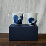 Yamani - Miyama Tableware: Blue Ink White Paired Mugs - yumenet.live