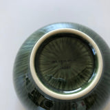Yamani - Miyama Tableware: "Crease" Matcha Bowl Oribe Green - yumenet.live