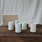 Yamani - Miyama Tableware: Sasasa Guinomi Shot Glass 6-Piece Set with Wooden Gift Box - yumenet.live