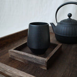 Yamani - Yamatsu Gifu: Minimalist Frustum Yunomi Tumbler, Black - yumenet.live