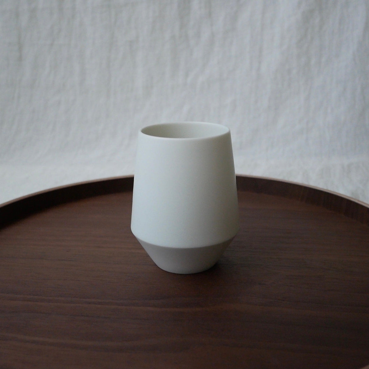Yamani - Yamatsu Gifu: Minimalist Frustum Yunomi Tumbler, White - yumenet.live