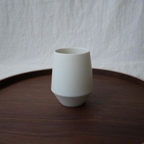 Yamani - Yamatsu Gifu: Minimalist Frustum Yunomi Tumbler, White - yumenet.live
