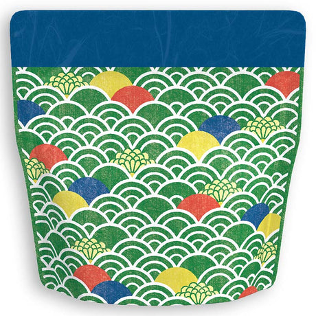 Yoshimura Pack 10155 Resealable Washi Paper Bag Wave 青海波柄 - yumenet.live