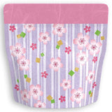 Yoshimura Pack 10157 Resealable Washi Paper Bag Sakura In Purple 桜の花柄 - yumenet.live