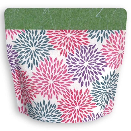 Yoshimura Pack 1313 Resealable Washi Paper Bag Mujina Chrysanthemum むじな菊 - yumenet.live
