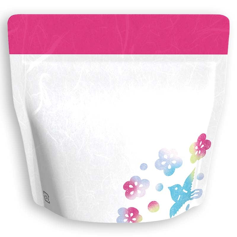 Yoshimura Pack 1314 Resealable Washi Paper Bag Flowers and Birds 花と鳥 - yumenet.live