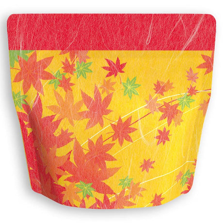 Yoshimura Pack 1373 Resealable Washi Paper Bag Red Leaves もみじ - yumenet.live