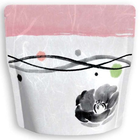 Yoshimura Pack 1404 Resealable Washi Paper Bag Calligraphy Tsubaki 筆もよう椿 - yumenet.live